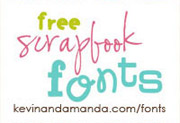 I get the cutest fonts from Free Scrapbook Fonts! kevinandamanda.com/fonts